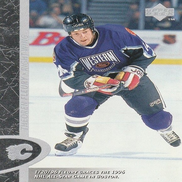 Theoren Fleury  NHL Hockey Card Collection - 10 NHL Hockey Cards - Picture 8 of 11